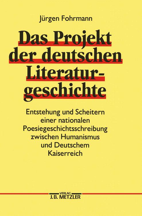 Produktbild: Das Projekt der deutschen Literaturgeschichte
