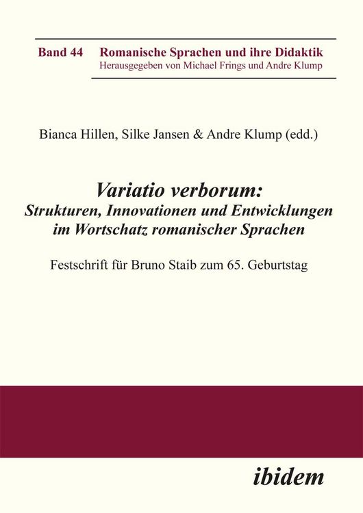 Produktbild: Variatio verborum: Strukturen, Innovationen und Entwicklungen im Wortschatz romanischer Sprachen