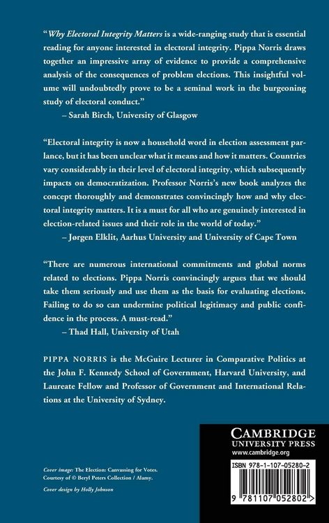 Produktbild: Why Electoral Integrity Matters