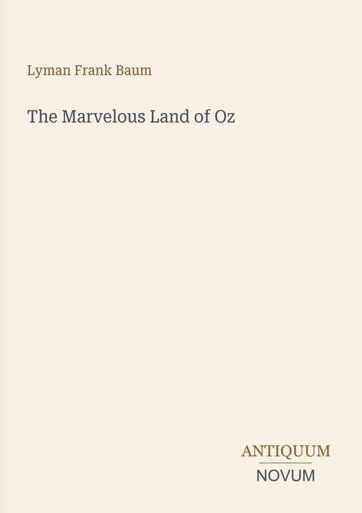 Produktbild: The Marvelous Land of Oz