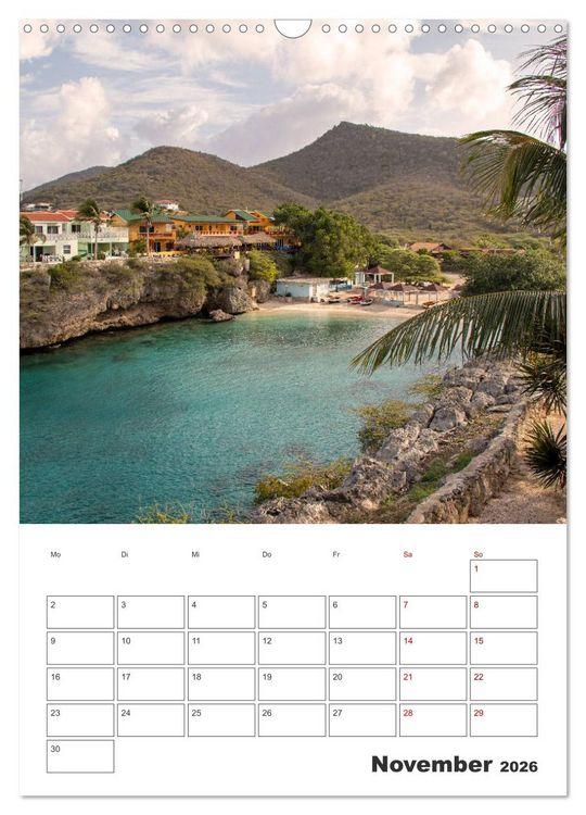 Produktbild: Curacao - Terminplaner (Wandkalender 2026 DIN A3 hoch), CALVENDO Monatskalender