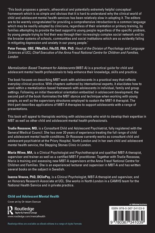 Produktbild: Mentalization-Based Treatment for Adolescents