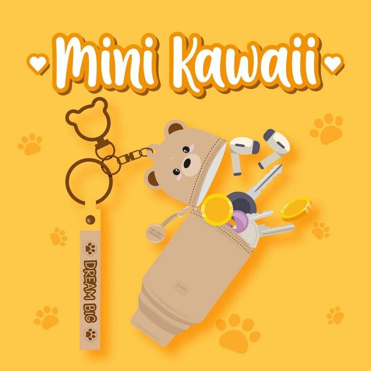 Produktbild: Legami M&uuml;nztasche mit Schl&uuml;sselanh&auml;nger Teddyb&auml;r - Mini Kawaii