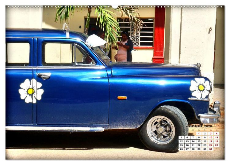 Produktbild: Bunte V&ouml;gel - Originelle Oldtimer in Havanna (Wandkalender 2026 DIN A2 quer), CALVENDO Monatskalender