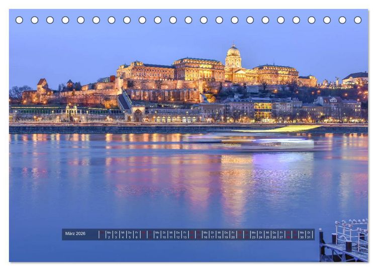 Produktbild: Budapest - Die Stadt an der Donau (Tischkalender 2026 DIN A5 quer), CALVENDO Monatskalender