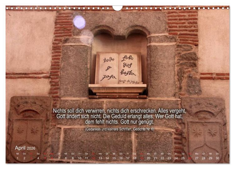 Produktbild: Auf den Spuren der Heilige Teresa von Avila (Wandkalender 2026 DIN A3 quer), CALVENDO Monatskalender