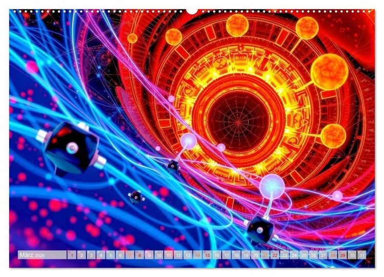 Produktbild: Quantenmechanik von Bits zu Qubits (hochwertiger Premium Wandkalender 2026 DIN A2 quer), Kunstdruck in Hochglanz