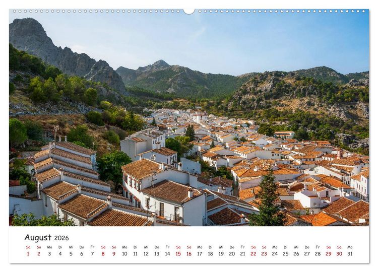 Produktbild: Andalusien - Wei&szlig;e D&ouml;rfer und wilde Natur (Wandkalender 2026 DIN A2 quer), CALVENDO Monatskalender