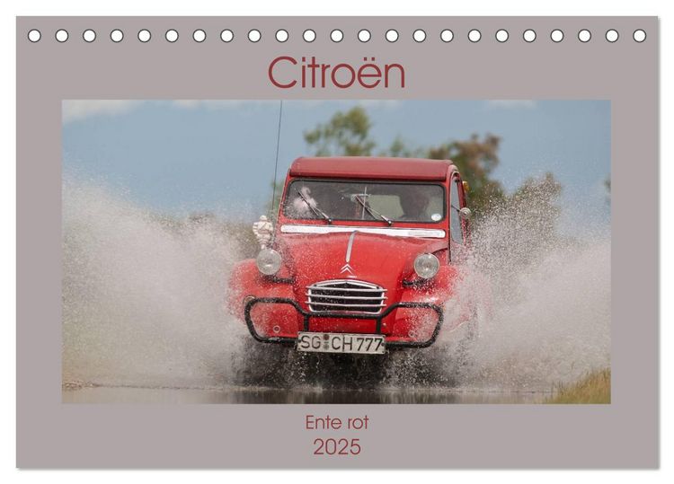 Produktbild: Citro&euml;n 2CV - Ente rot (Tischkalender 2025 DIN A5 quer), CALVENDO Monatskalender