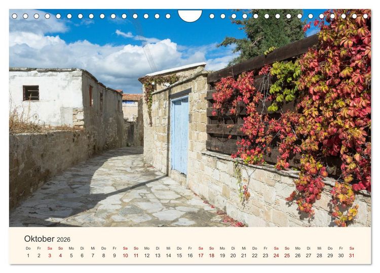 Produktbild: Zypern erleben (Wandkalender 2026 DIN A4 quer), CALVENDO Monatskalender