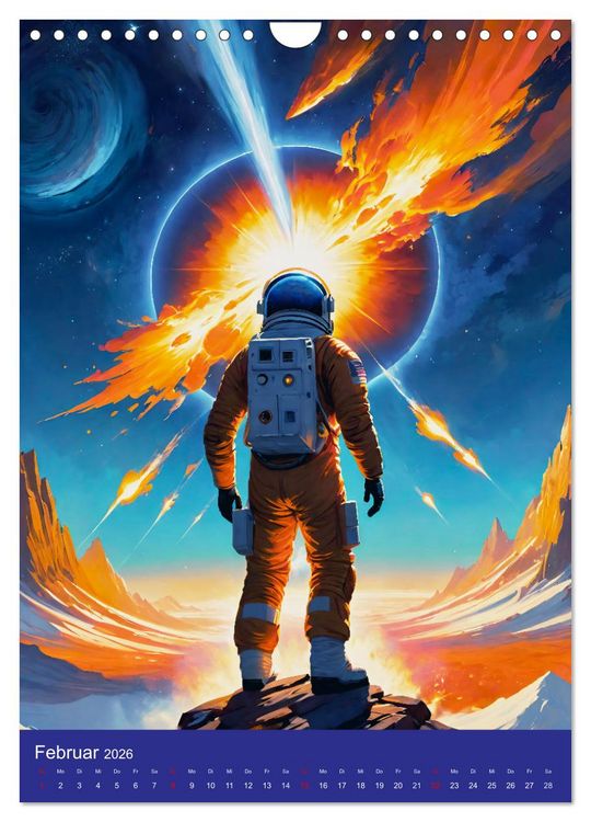 Produktbild: Astronauten. Auf Entdeckungsreise in fremde Galaxien (Wandkalender 2026 DIN A4 hoch), CALVENDO Monatskalender