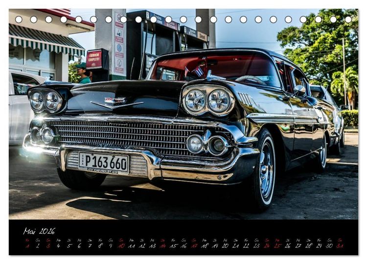 Produktbild: Kubas Klassische Automobile 2026 (Tischkalender 2026 DIN A5 quer), CALVENDO Monatskalender