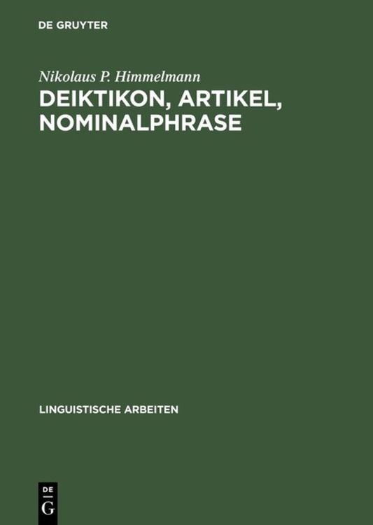 Produktbild: Deiktikon, Artikel, Nominalphrase