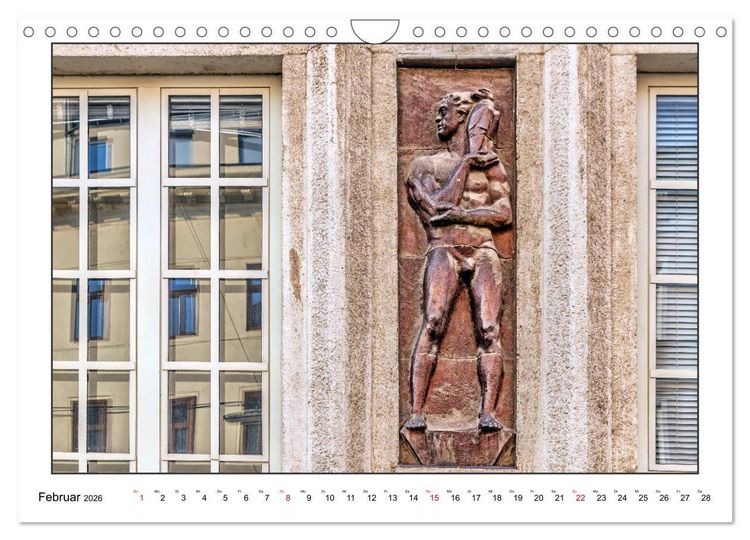 Produktbild: Fassadenkunst im Roten Wien (Wandkalender 2026 DIN A4 quer), CALVENDO Monatskalender