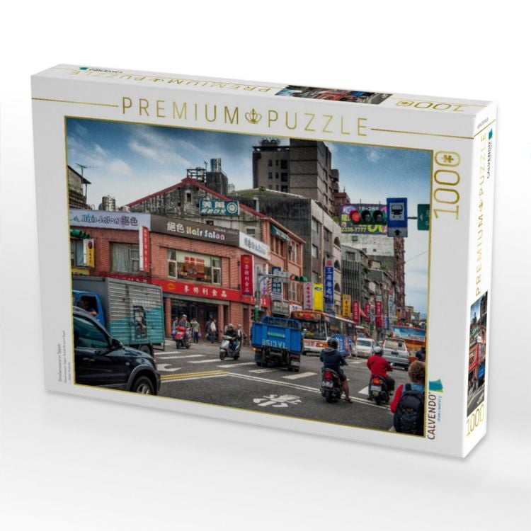 Produktbild: CALVENDO Puzzle Stra&szlig;enszene in Taipeh | 1000 Teile Lege-Gr&ouml;&szlig;e 64x48cm Foto-Puzzle f&uuml;r gl&uuml;ckliche Stunden