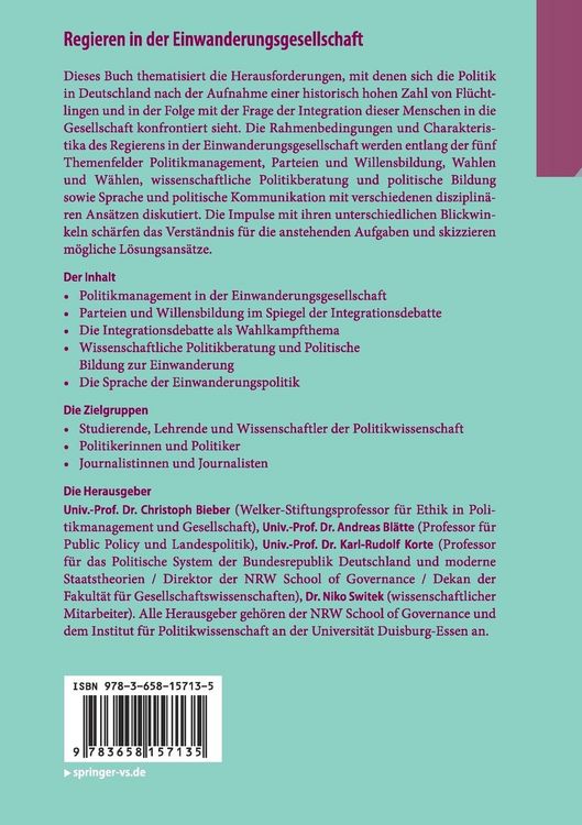 Produktbild: Regieren in der Einwanderungsgesellschaft