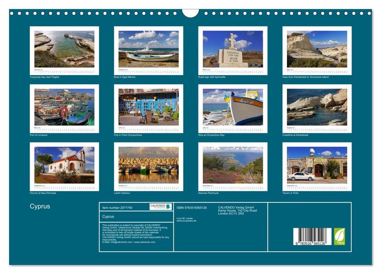 Produktbild: Cyprus (Wall Calendar 2026 DIN A3 landscape), CALVENDO 12 Month Wall Calendar