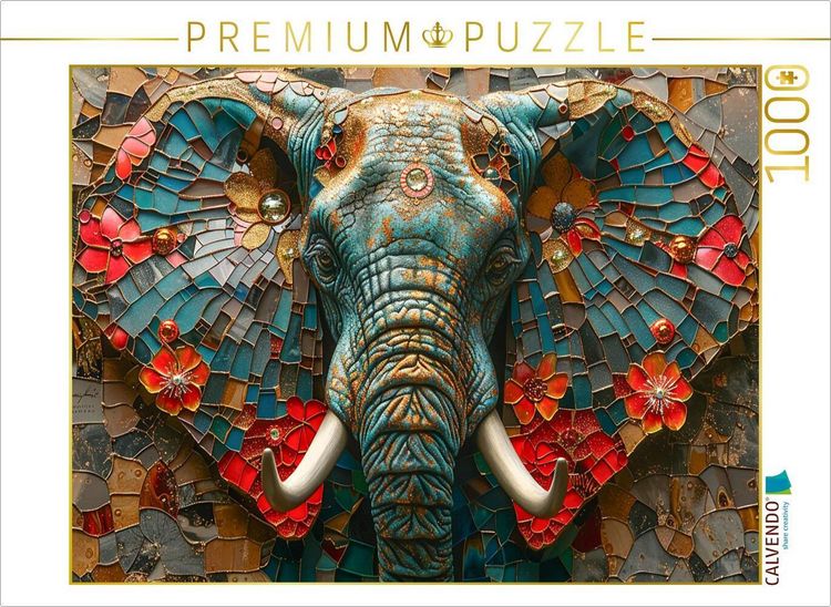 Produktbild: CALVENDO Puzzle Ein Motiv aus dem Kalender Elefantastisch | 1000 Teile Lege-Gr&ouml;&szlig;e 64x48cm Foto-Puzzle f&uuml;r gl&uuml;ckliche Stunden