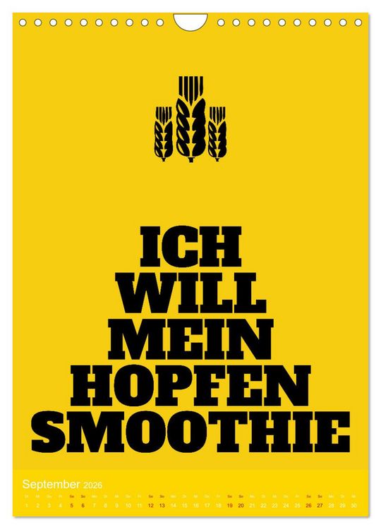 Produktbild: BIER Wandkalender -Trinken mit Stil (Wandkalender 2026 DIN A4 hoch), CALVENDO Monatskalender