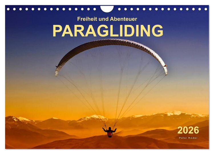 Produktbild: Freiheit und Abenteuer - Paragliding (Wandkalender 2026 DIN A4 quer), CALVENDO Monatskalender