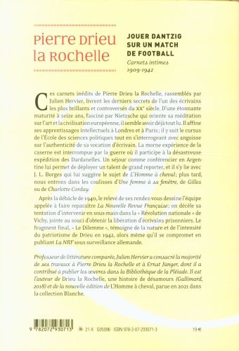 Produktbild: Jouer Dantzig sur un match de football : carnets intimes 1909-1942
