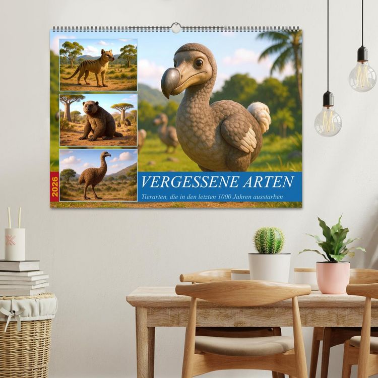 Produktbild: Vergessene Arten (Wandkalender 2026 DIN A2 quer), CALVENDO Monatskalender