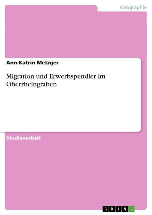 Produktbild: Migration und Erwerbspendler im Oberrheingraben