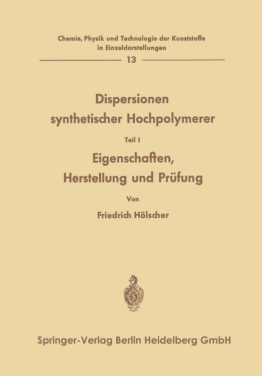 Produktbild: Dispersionen synthetischer Hochpolymerer