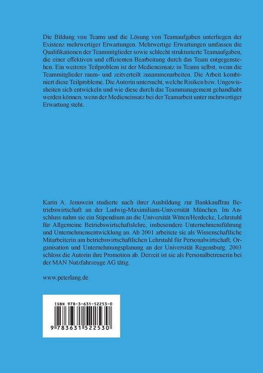 Produktbild: Entscheidungsorientiertes Teammanagement bei mehrwertigen Erwartungen unter Ber&uuml;cksichtigung von Medieneinsatz