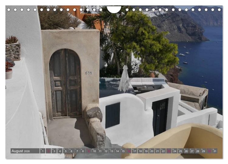 Produktbild: Santorini - Insel ewiger Liebe (Wandkalender 2026 DIN A4 quer), CALVENDO Monatskalender