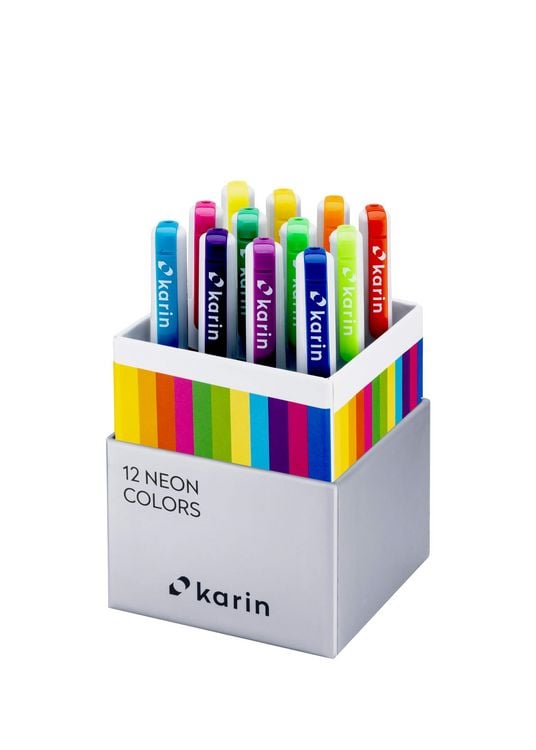 Produktbild: KARIN Marker Realbrush PRO Neon Colors, 12er Pinsel Set