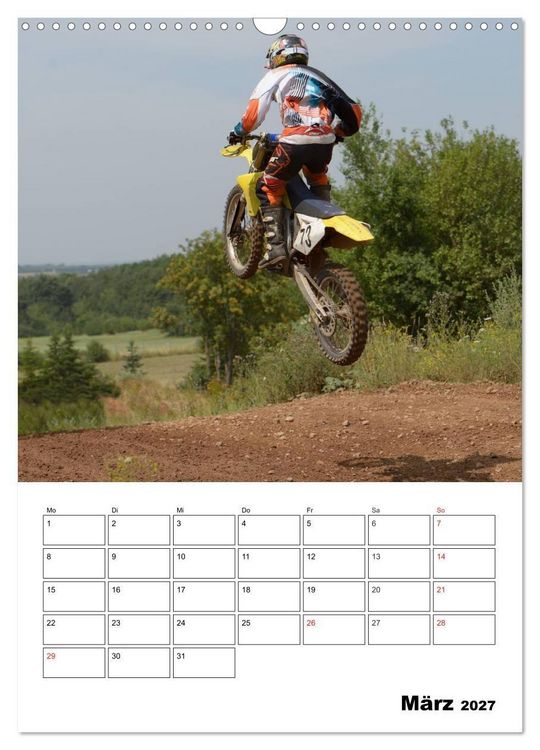 Produktbild: Motocross Terminplaner (Wandkalender 2027 DIN A3 hoch), CALVENDO Monatskalender