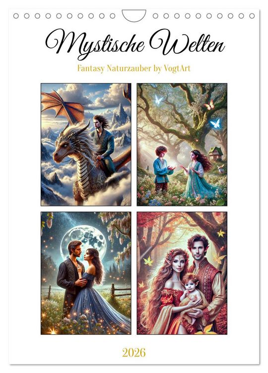 Produktbild: Mystische Welten, Fantasy Naturzauber (Wandkalender 2026 DIN A4 hoch), CALVENDO Monatskalender