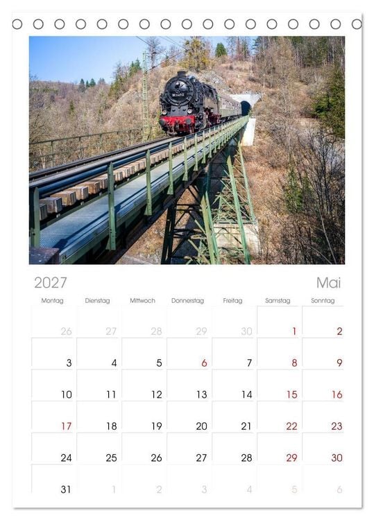 Produktbild: Tischplaner 2027 - Dampflokomotiven im Harz - Eine Reise in die goldene &Auml;ra der Eisenbahn (A5 Tischkalender zum Aufstellen) CALVENDO