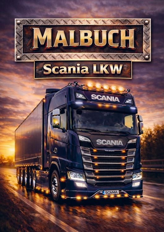 Produktbild: Malbuch, Scania-Lkw