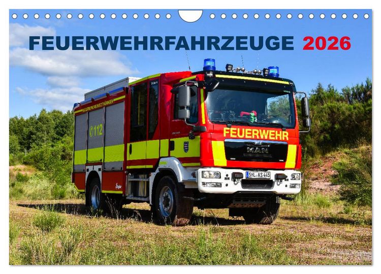 Produktbild: Feuerwehrfahrzeuge (Wandkalender 2026 DIN A4 quer), CALVENDO Monatskalender