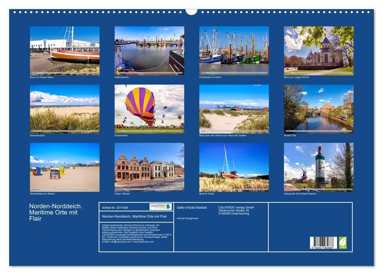 Produktbild: Norden-Norddeich. Maritime Orte mit Flair (Wandkalender 2026 DIN A2 quer), CALVENDO Monatskalender