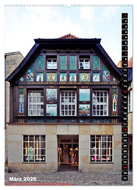 Produktbild: Osnabr&uuml;ck Fassade (Wandkalender 2026 DIN A2 hoch), CALVENDO Monatskalender