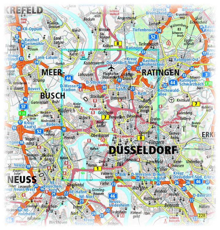 Produktbild: Publicpress Stadtplan D&uuml;sseldorf 1:16.000