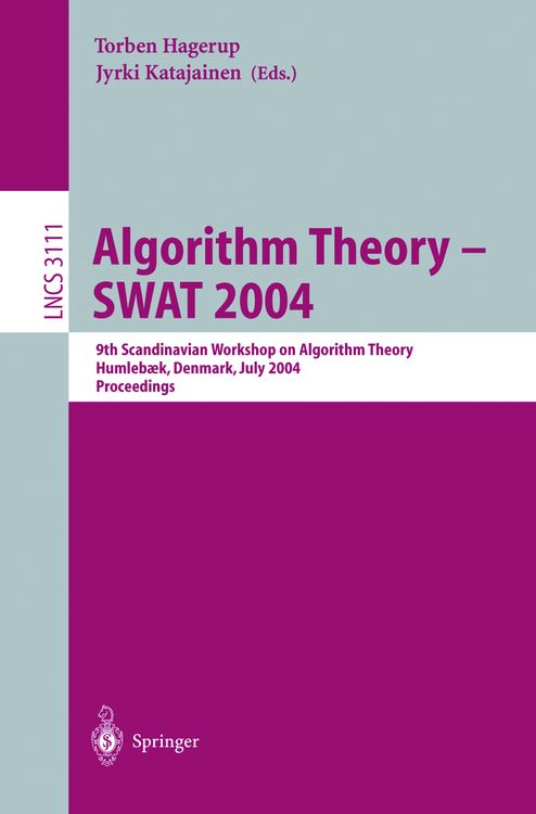Produktbild: Algorithm Theory - SWAT 2004