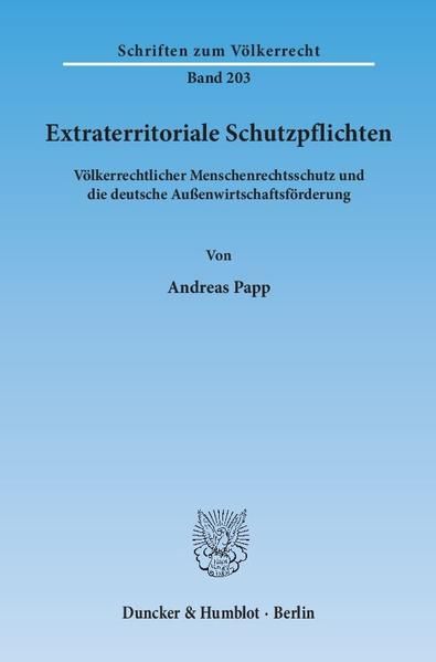 Produktbild: Extraterritoriale Schutzpflichten.