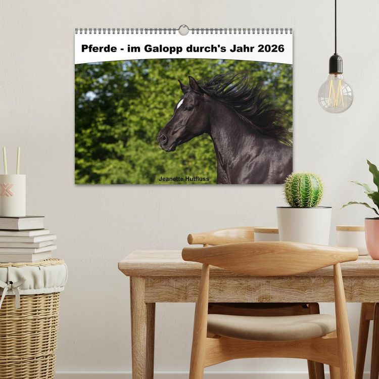 Produktbild: Pferde - im Galopp durch's Jahr 2026 (Wandkalender 2026 DIN A3 quer), CALVENDO Monatskalender