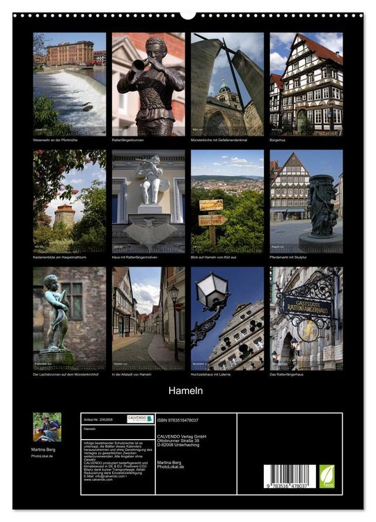 Produktbild: Hameln (hochwertiger Premium Wandkalender 2026 DIN A2 hoch), Kunstdruck in Hochglanz