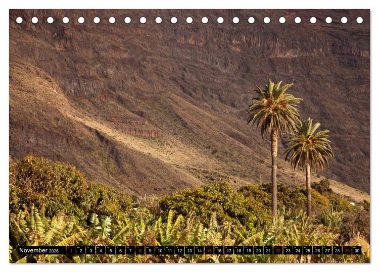 Produktbild: La Gomera - Valle Gran Rey (Tischkalender 2026 DIN A5 quer), CALVENDO Monatskalender