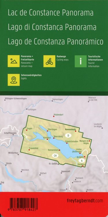 Produktbild: Freytag & berndt Stra&szlig;enkarte Bodensee Panorama 1:75.000