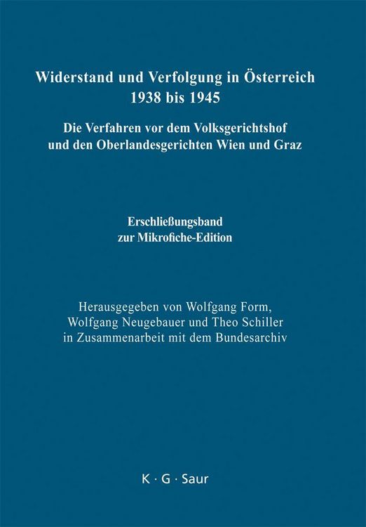 Produktbild: Erschlie&szlig;ungsband zur Mikrofiche-Edition