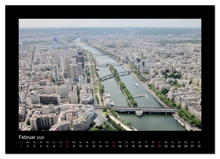 Produktbild: Paris von oben (Wandkalender 2026 DIN A2 quer), CALVENDO Monatskalender