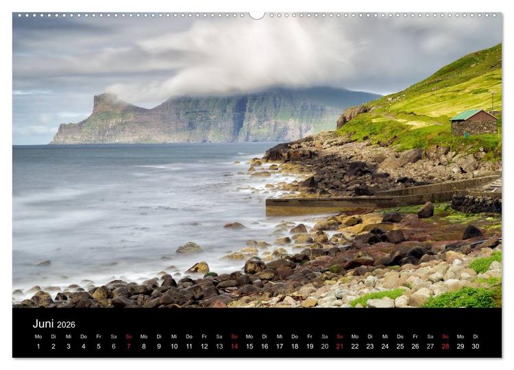 Produktbild: Wunderbare F&auml;r&ouml;er Inseln (hochwertiger Premium Wandkalender 2026 DIN A2 quer), Kunstdruck in Hochglanz