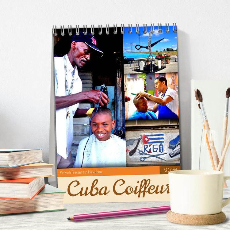 Produktbild: Cuba Coiffeur - Frisch frisiert in Havanna (Tischkalender 2026 DIN A5 hoch), CALVENDO Monatskalender