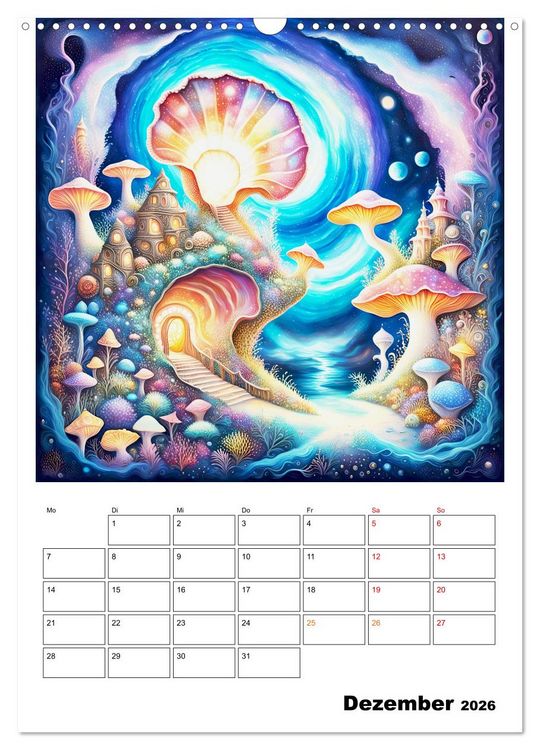Produktbild: Zauberhafte Muschelh&auml;user (Wandkalender 2026 DIN A3 hoch), CALVENDO Monatskalender